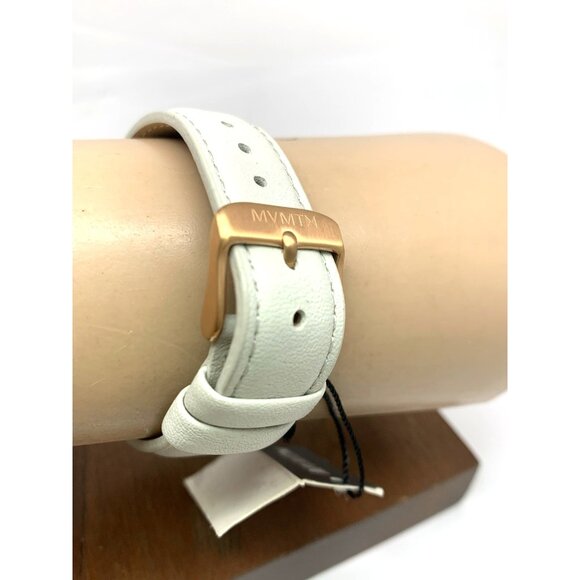 MVMT Women\'s Watch Boulevard Quartz Rose Gold White Dial Gray Leather Band 38mm main image 9